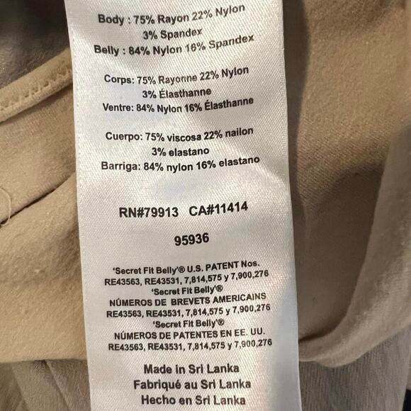 Motherhood Womens size small denim legging stretch 2 pair pant tan and navy blue - Picture 8 of 9